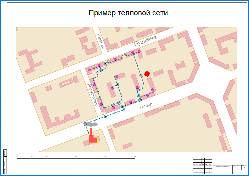 Результат настройки макета