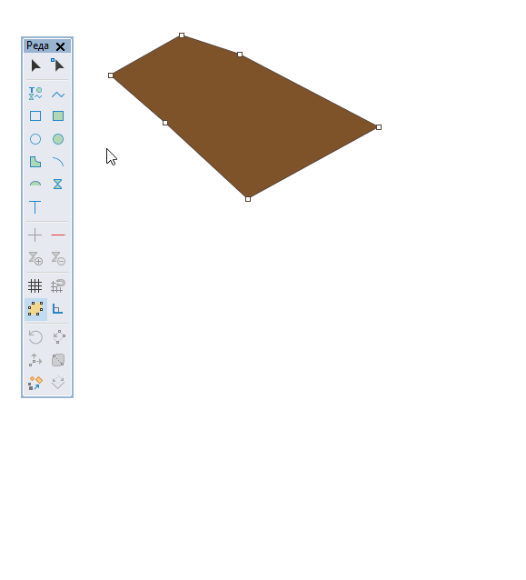 Процесс автоматического добавления точек перелома отрезка
