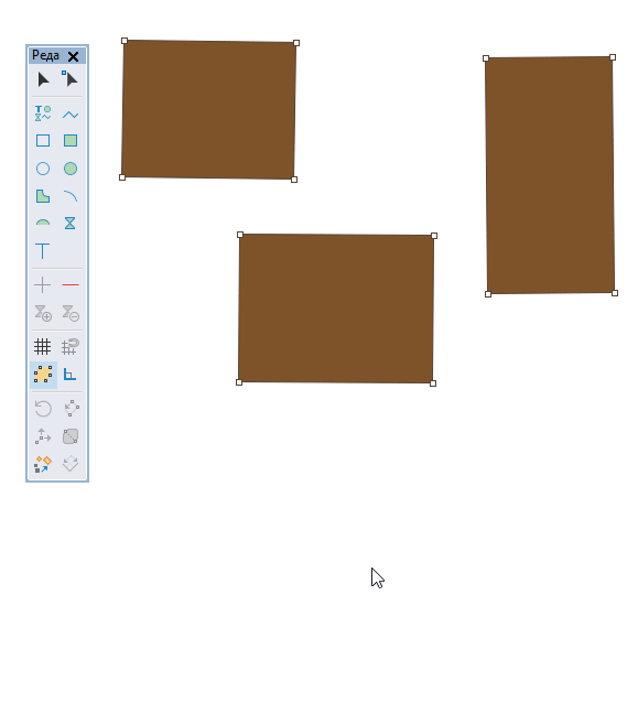 Процесс автоматического добавления точек перелома для группы объектов