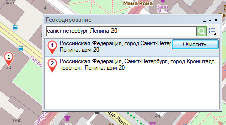 Результат поиска OpenStreetMap.ru