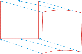 Проективная трансформация полиномами 2-й степени.