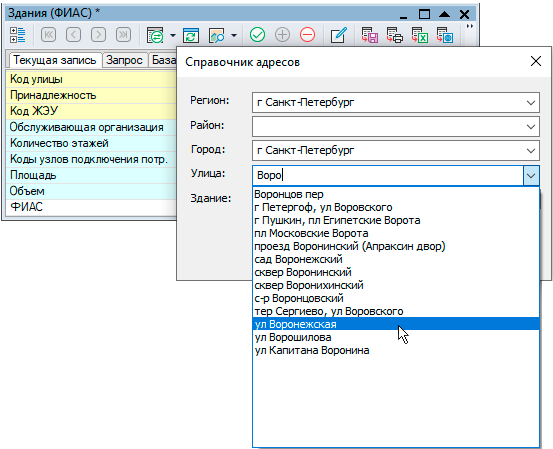 Окно семантической информации
