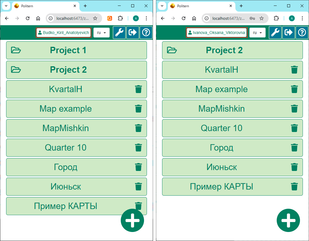 Правила доступа